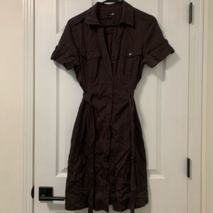 East 5th Dark Brown Midi Dress